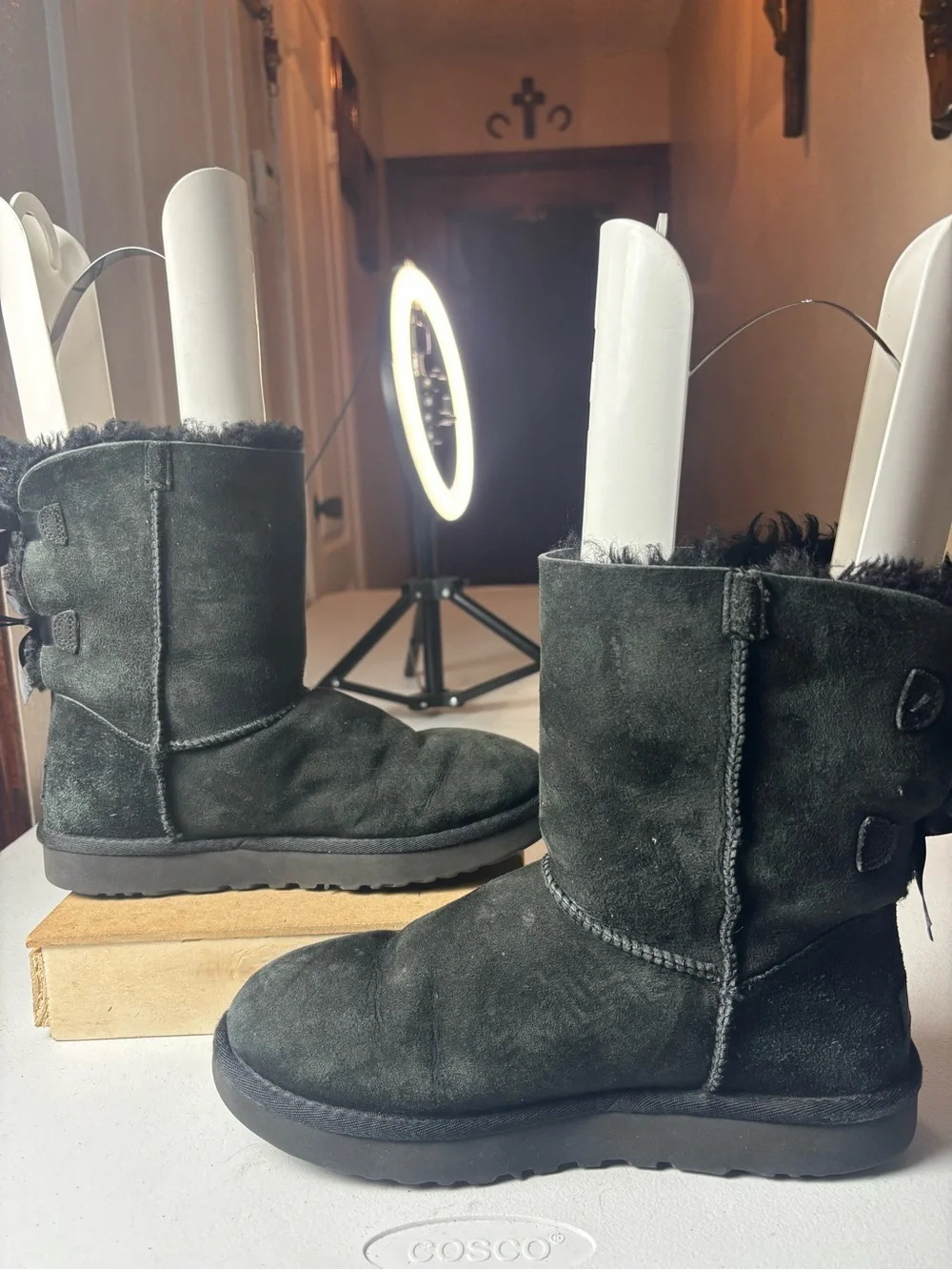 UGG Bailey Bow II Boots in Black #ugg #boots Sz 9